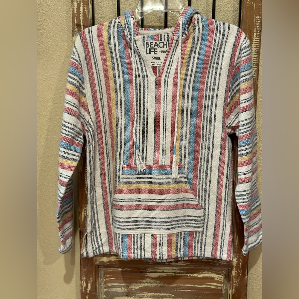 Beach life by Ladrah serape pullover hoodie